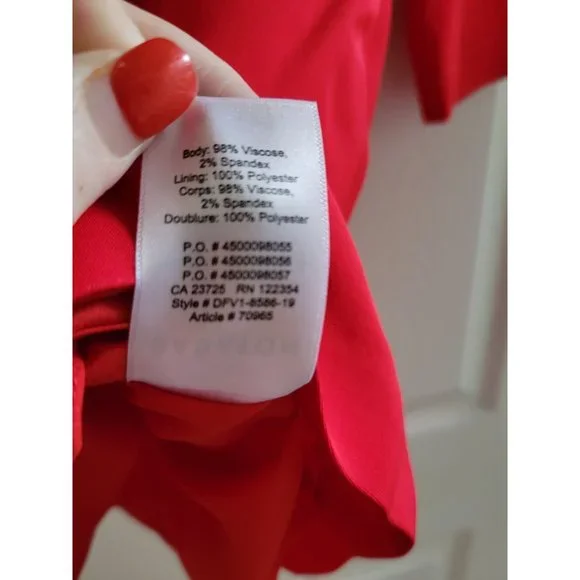 Aritzia Babaton Noah Red Mini dress size 4 Holiday Christmas - Picture 4 of 9